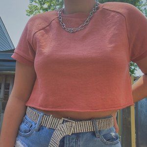 Burnt Orange Vintage Crop Top